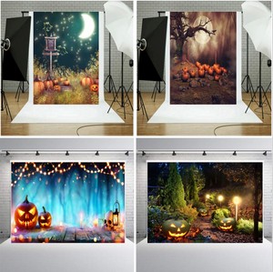 5x7ft Night Halloween Themed Photography <strong>Background</strong> for Birthday Party Decorations and Photo Booths - Product Image 6