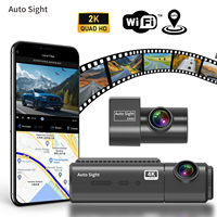Cámara para Auto 2K con Visión Delantera 2160P y Trasera, Control por WiFi y Aplicación, Modo de Estacionamiento 24H, Grabación en Bucle, Visión Nocturna, Monitoreo Remoto 4G