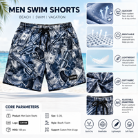 Shorts de plage robustes en tissu Ripstop haute performance personnalisés avec coutures renforcées pour le surf