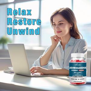 Biocaro 60 unidades Ashwagandha & <span class=keywords><strong>Vitamin</strong></span> <span class=keywords><strong>D3</strong></span> Gummy Candy OEM Suplementos para adultos Suplementos para hombres y mujeres - Product Image 5