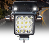 48W LED Auto Lamp 16LEDs Phare de voiture 12-24V 108x108x35mm 1 pièce