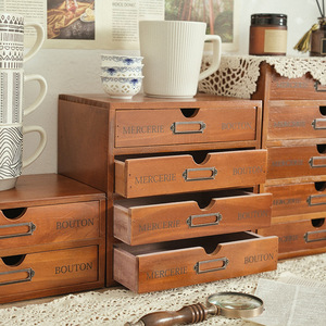 Wooden Multi Layer Desktop Jewelry <b>Storage</b> <b>Box</b> With <b>Drawers</b> For Living Room Bedroom Organizer - Product Image 3