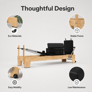 Reformer de Pilates de Madera de Roble Personalizado OEM, Máquina de Fitness Ajustable con Certificación CE para Estudio y Gimnasio en <span class=keywords><strong>Casa</strong></span> - Product Image 2