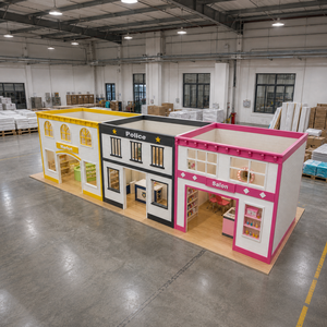 Aire de jeux intérieure souple, thème professionnel européen, avec trois façades vitrées et comptoirs de service pour centre commercial - Product Image 1