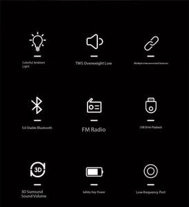 Subwoofer sans fil transfrontalier pour mini-enceintes 2, système audio extérieur, avec lecteur de carte, pour ordinateur, grand format - Product Image 3