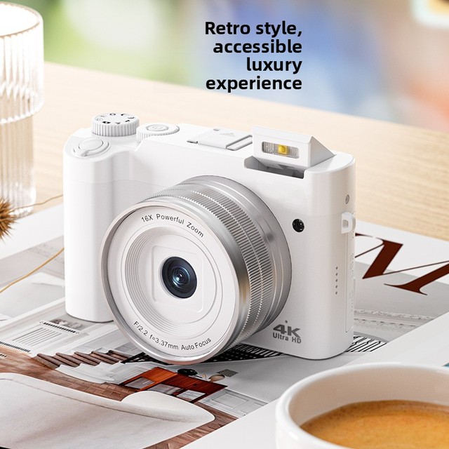 DC218 Cross-Border Exclusive Entry-Level HD CMOS Mirrorless Digital Camera 2"-3" Screen Lithium Battery Selfie Dual-Camera Retro