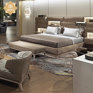 <span class=keywords><strong>Letto</strong></span> Matrimoniale di Ultima Generazione, Design Moderno e Lussuoso con <span class=keywords><strong>Testiera</strong></span> Imbottita in Pelle, Misura King Size - Product Image 2