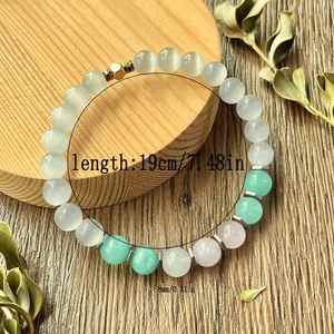 Natural Stone Bracelet Colorful Glass Beaded Aura Protection Fast Worldwide Shipping for Wholesalers Gift Set Assembly - Product Image 3
