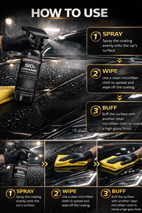 สเปรย์เคลือบเซรามิก GRAPHONEX Professional SiO ขนาด 500 มล. แบบใส |   น้ำยาเพิ่มความเงางามแบบกันน้ำสำหรับสีรถยนต์ - Product Image 3