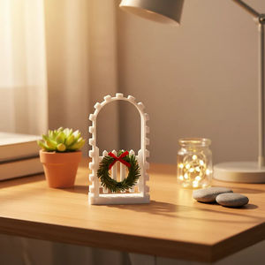 ドールハウスクリスマスミニチュアGateyard中庭ドアエルフハウスデコレーション - Product Image 3