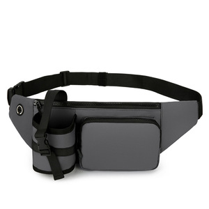 Large Capacity Multifunctional Sports Fanny Pack Oxford Material Zipper Portable <b>Water</b> <b>Bottle</b> <b>Holder</b> for Running Hiking Travel - Product Image 4