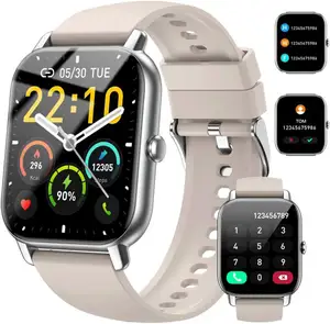Đồng hồ thông minh (trả lời/thực hiện cuộc gọi) 1.85 "smartwatch cho phụ nữ IP68 không thấm nước 100 + Chế độ thể thao theo dõi hoạt động thể dục nhịp tim S