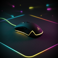 Souris de jeu pour ordinateur portable, PC, 800-6400 DPI, filaire, RGB, lumineuse, pour droitier, USB, 6 boutons
