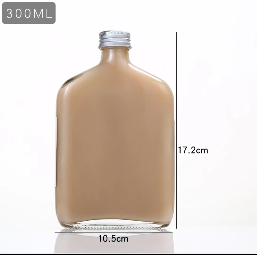 300ml Glass Milk Bottles Glassware Storage Jar