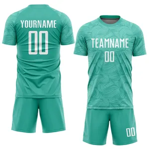 Wholesale Custom Logo Sublimated Team Training Kits Shirt Full Sets Uniforms Football Jerseys Soccer Wear