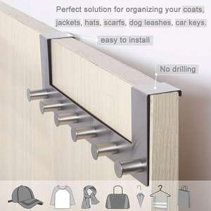 Amazon Hot-selling Over <span class=keywords><strong>the</strong></span> Door Hook Organizer Over <span class=keywords><strong>the</strong></span> Door Hook Hanger  Heavy Duty Hanging Over <span class=keywords><strong>the</strong></span> Door Hook - Product Image 4