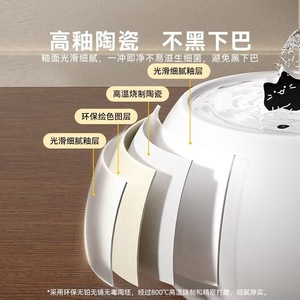 Fuente de agua redonda para gatos, ultra silenciosa, con circulación automática, para mascotas, 110-240V, origen Dehua - Product Image 3