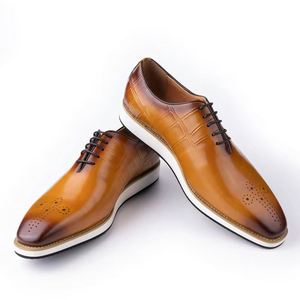 Factory Wholesale Business Casual Leather <b>Shoes</b> Handcrafted Cowhide Fashionable Breathable Comfortable Formal <b>Height</b> <b>Increasing</b> - Product Image 3