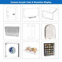 Tirelire en acrylique transparent avec serrure et clé, réutilisable, boîte à monnaie double compartiment pour pièces et billets, pot d'épargne, cadeau pour enfants et adultes