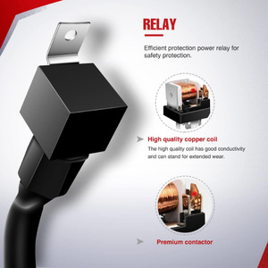 ชุดสายไฟสวิตช์ไฟ LED สำหรับงาน 12V ใช้ได้กับรถยนต์ทั่วไป สำหรับการติดตั้งเพิ่มเติม พร้อมรีเลย์และฟิวส์ - Product Image 5