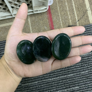 Bán Buôn Đen Spider Web Jasper Lo Lắng Đá Pha Lê Hình Bầu Dục Ngón Tay Cái Đá Quý Natur Pha Lê Trị Liệu Reiki Massage Chakra Lo Lắng Đá - Product Image 5