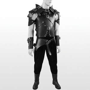Eoin Winston Sports Armure de guerrier en cuir véritable, ensemble de protections (plaque de poitrine, protège-épaules, protège-bras), vêtements de cosplay - Product Image 1