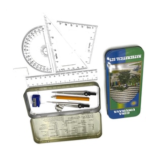 2022 Trendy Product <b>Small</b> Size A5001 9pcs School Supply Cheap Math Set - Product Image 2