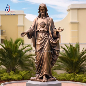 Escultura de Metal de Jesús de Bronce de 6 Pies de Altura JH378, Figura de Tamaño Real Personalizada para Exteriores, Escultura de Bronce Antigua JH378 - Product Image 5