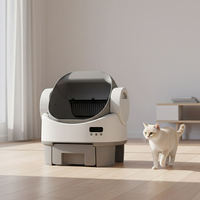 Caja de Arena Autolimpiable con Parte Superior Abierta, Caja de Arena Automática Grande para Múltiples Gatos con Sensores de Seguridad, Control por Aplicación, Inodoro Inteligente