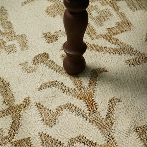 Alfombra Cuadrada Moderna de Yute con Diseño Floral, Lavable, Hecha a Mano, Acolchada, Agrega Textura y Calidez a Cualquier Habitación, Decoración para Interiores y Exteriores - Product Image 1