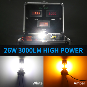 NAO 26W 3000LM luz Interior del coche de alta potencia P21W LED BA15S CANBUS sin ERROR todo en uno ámbar <span class=keywords><strong>PY21W</strong></span> BAU15S <span class=keywords><strong>7507</strong></span> lámpara de señal de giro - Product Image 2