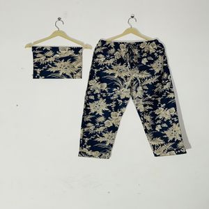 Conjunto de Pijama de Algodón con Estampado Floral de Estilo Moderno, Ropa de Dormir y de Estar para Mujer, Regalo - Product Image 3