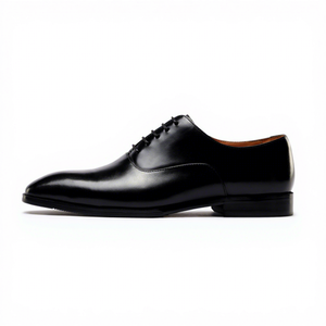 Zapatos Oxford de Hombre Negros de Cuero Genuino con Cordones, Piel de Becerro de Primera Calidad, Suela de Goma Antideslizante, Formales de Negocios, Otoño/Invierno - Product Image 3