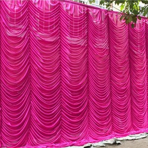 Telón de Fondo con Diseño de Ondas Oceánicas, Pantalla Decorativa para Escenarios, Cortina en Forma de Cola de Pez con Base para Eventos y Bodas - Product Image 2