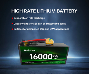 Batterie de drone à vente directe d'usine 4S 6S 8S 12S 29.6V 16000mAh 187Wh/kg 20C à décharge rapide, d'origine usine - Product Image 4