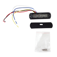 Nouvelles feux stroboscopiques d'avertissement étanches IP67 12V à 4 LED, 16 modes de clignotement pour véhicules, voitures, camions, montage en surface, garantie de 24 mois
