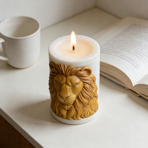 Moule en silicone DM1327 Roi Lion pour bougies, ornement d'aromathérapie, moule en silicone animal pour bougies parfumées, fabrication de pierres diffuseuses en gypse - Product Image 5