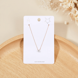 Collana con Diamante Rotondo in Acciaio Inossidabile, Confezione da 12 Pezzi - Product Image 2