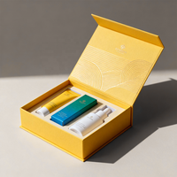 Boîte personnalisée avec couvercle et base, boîte cadeau blanc ivoire pour ensemble de soins de la peau et emballage de luxe, base en papier renforcé