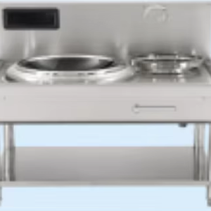 Cuisinière à induction commerciale à double brûleur, autoportante, avec protection anti-éclaboussures pour restaurant - Product Image 3