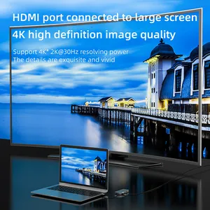 תחנת עגינה 10 ב-1 USB C דיגיטלי AV רב יציאות HDMI 4K מתאם SD TF כרטיס קורא רכזת USB C עבור מחשב מקבוק ומכשירי C אחרים מסוג