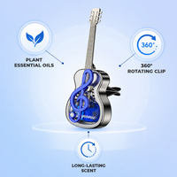 Clip diffuseur de parfum pour voiture en forme de guitare, aromathérapie aux huiles essentielles, déco pour mélomanes