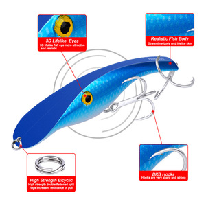 Nouvelle leurre de pêche <span class=keywords><strong>en</strong></span> mer, type crayon, appât artificiel dur pour poissons d'eau salée, 41g, <span class=keywords><strong>en</strong></span> plastique avec hameçons pour <span class=keywords><strong>brochet</strong></span> DW307 - Product Image 3