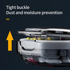 Petite boîte à pilules compartimentée, étui à pilules étanche, organiseur de pilules de voyage, boîte à médicaments portable quotidienne, boîte à vitamines et suppléments - Product Image 5