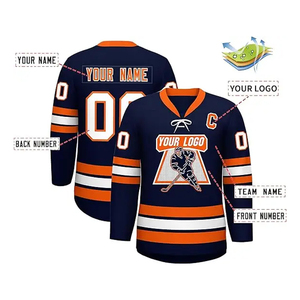 Camisetas elegantes del equipo de hockey sobre hielo sublimadas de alta calidad OEM camisetas personalizables con nombre de equipo personalizado - Product Image 3