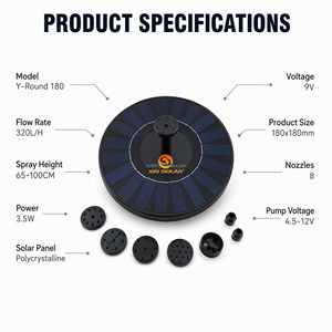 Fontaine <span class=keywords><strong>solaire</strong></span> 65-100 cm pour <span class=keywords><strong>bassin</strong></span> extérieur sans <span class=keywords><strong>batterie</strong></span> - Product Image 4