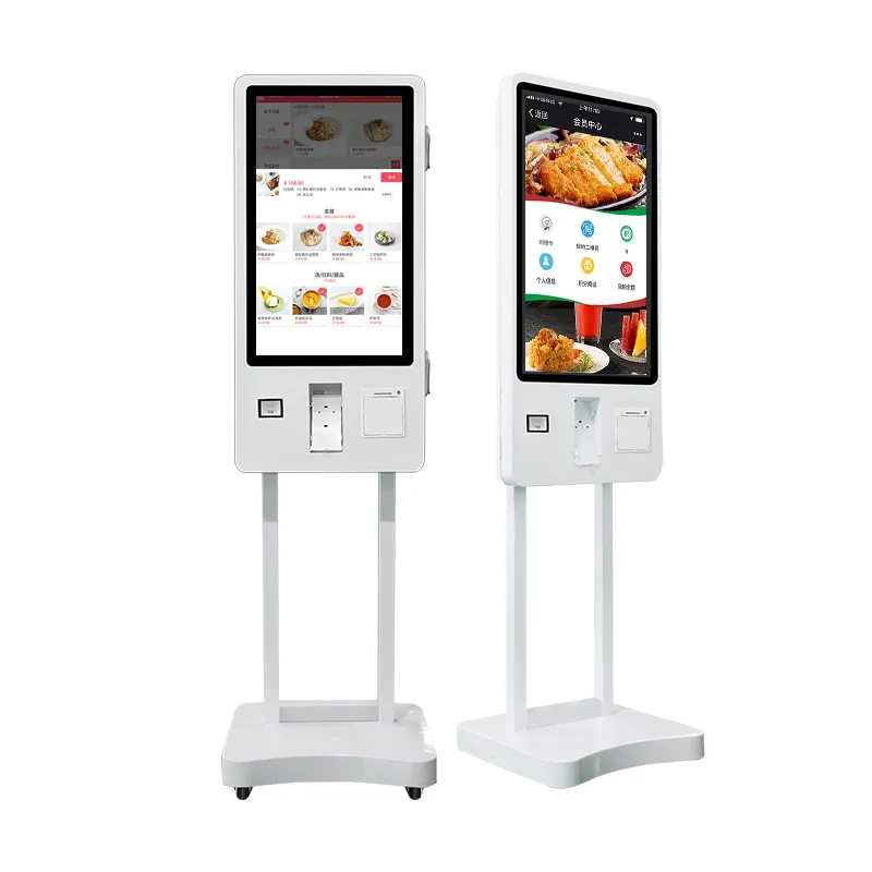 24 "32" restoran Android 11 OS otomatik self ödeme makinesi interaktif kiosk kendinden sipariş ödeme kiosk dokunmatik ekran monitör