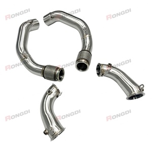 Collecteur d'échappement droit réduit pour BMW M5 F90 S63B44B 4.4T 2018-2021 en acier inoxydable 304, monobloc, cintré au mandrin - Product Image 1