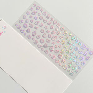 Pegatinas Coreanas con Diseño de Osito, Cinta y Confeti, para Diarios, Decoración de Álbumes de Fotos, Álbumes de Fotos de Kpop, Scrapbook, Pegatinas de PET - Product Image 4