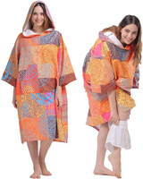 Poncho de surf personnalisé avec logo, serviette de plage anti-sable en microfibre, robe de change à capuche pour adultes, séchage rapide, parka de bain